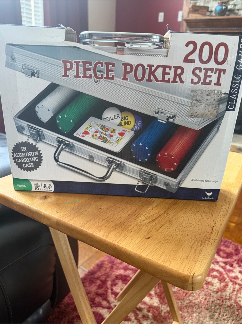 Aluminum Poker Chip Set with Playing Cards - Multi Color